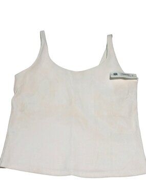 Spanx Ribbed 2-In-1 Tank Top Vivid White Small